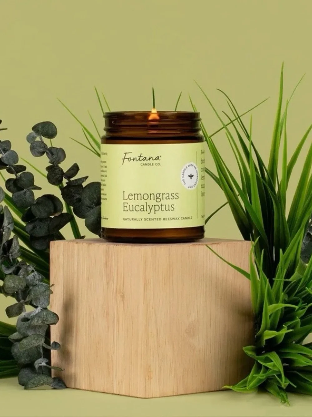 Fontana Candle Co. - Lemongrass Eucalyptus Beeswax Candle